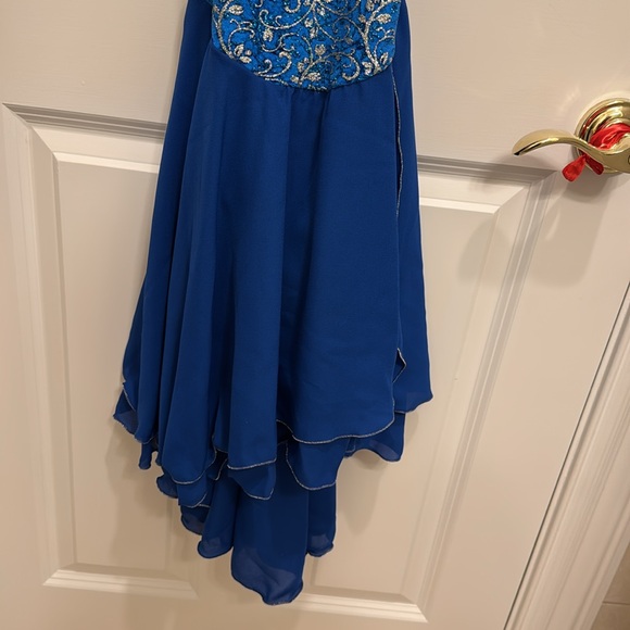 Jerry's Blue Halter Ice Skating Dress with Silver Accents - Picture 3 of 7